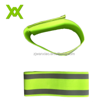 Night Security Fabric Knitted Elastic Strap Reflective Wrist Band With Heat Transfer Tape